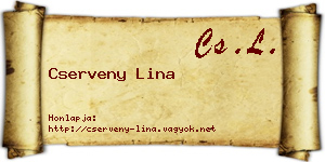 Cserveny Lina névjegykártya